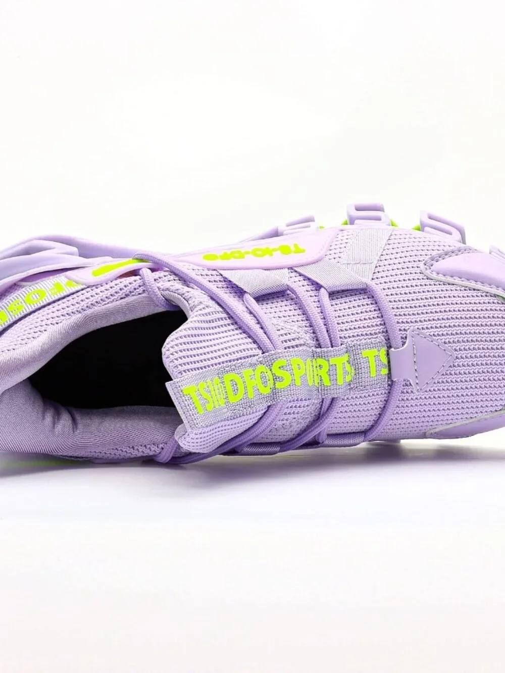 Women's Purple Mesh Sneakers Athletic Running Walking Shoes Lace-up